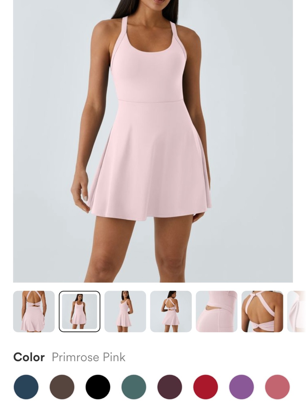 HALARA Primrose Pink Racerback Skater Dress
